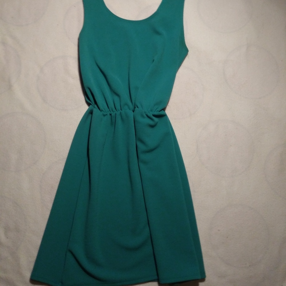 Teal midi dress